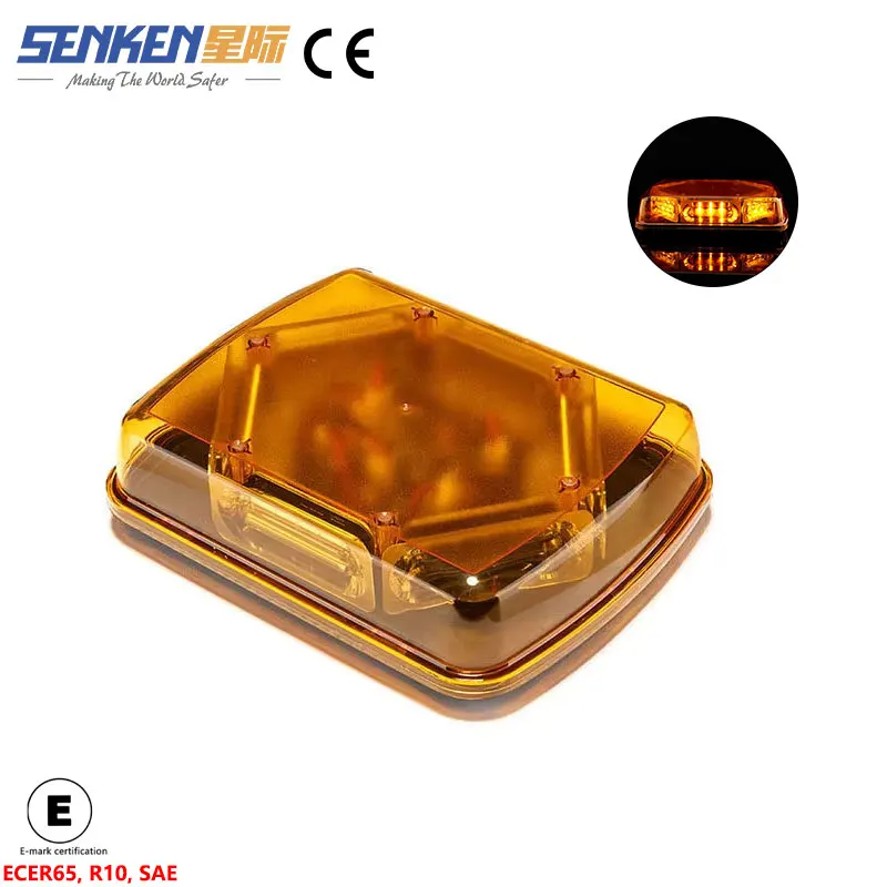 2026 SENKEN ECE R65/SAE Car Roof Warning Strobe Lights Emergency Lightbar Ambulance Traffic Rotating E-mark Amber Magnetic Light view 2