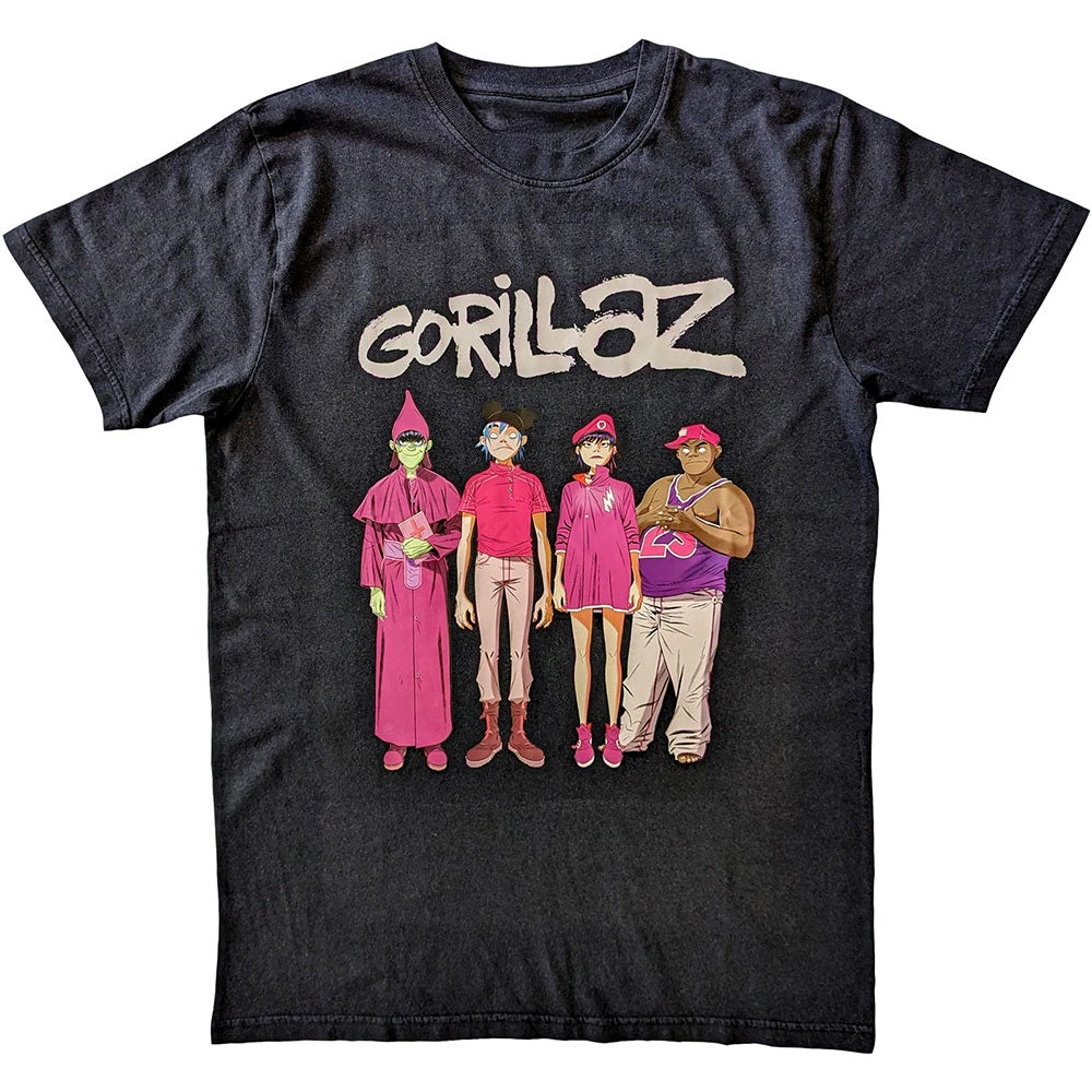 Art Gorillaz Cracker Island Standing Group Band T-Shirt 100% Cotton Graphic Tee Men Women Summer Streetwear Top