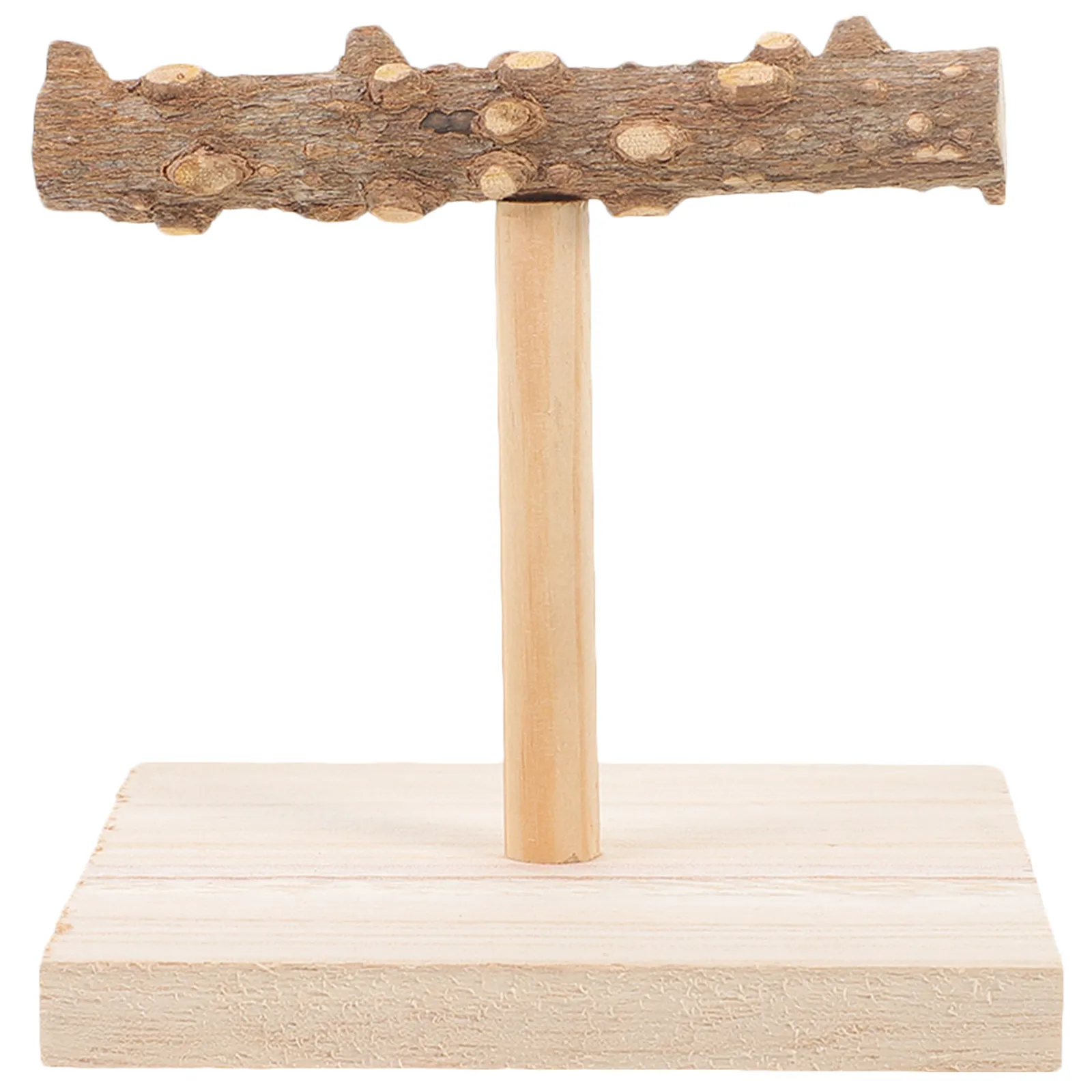Wooden Desktop Bird Training Stand Parrot Perch Platform Portable Tabletop Parrot Stand Indoor Bite-Resistant Bird Perch Rack