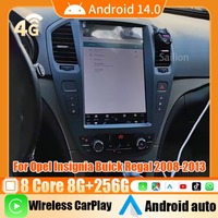 Android14 Car Radio For Opel Insignia Buick Regal 2008-2013 Tesla Automotive Multimedia Carplay Auto WIFI Bluetooth Stereo 4G
