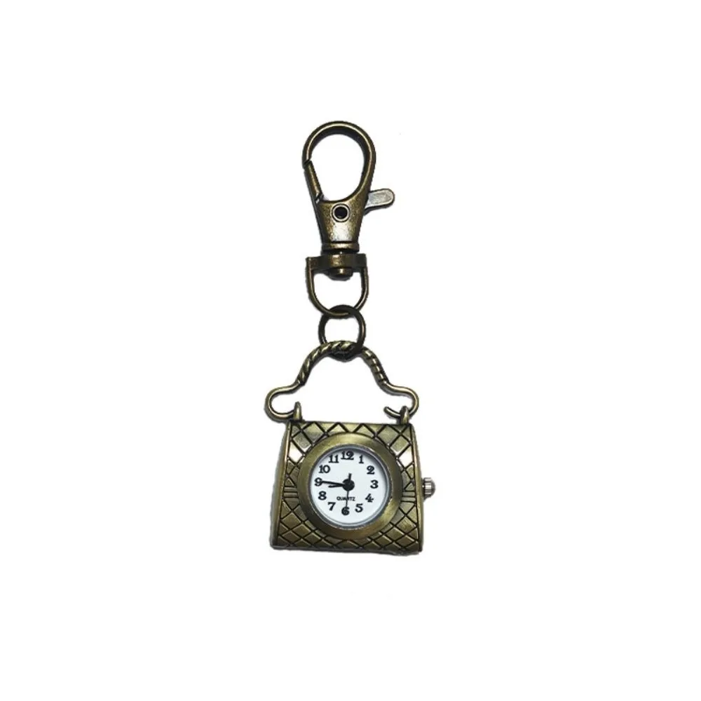 

Key Holder Vintage Design Pocket Watch Retro Creative Quartz Movement Quartz Watch Durable Lightweight Key Ring Key Decoration