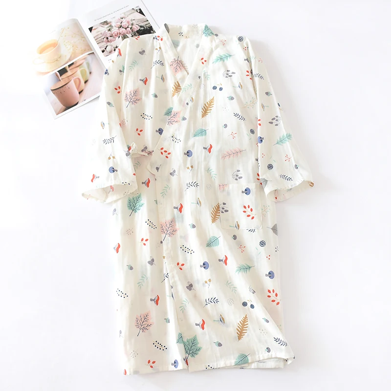 Robes Women New Cottoon Kimono Summer Thin Elegant Oversize Femme Japan Nightdress Soft Daily Sleepwear Pregnant Lady Homewear