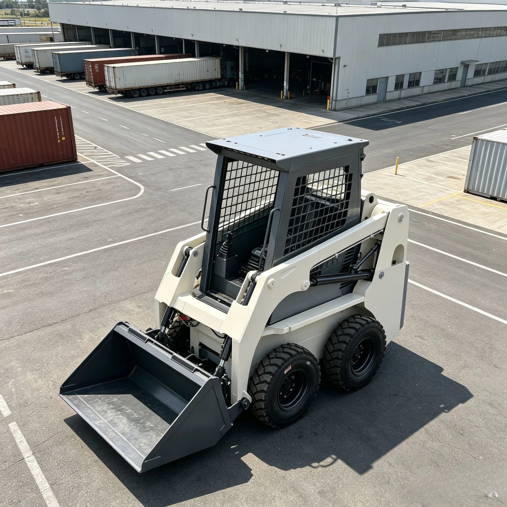 Small Skid Steer Loader Compact Hydraulic Construction Machine with Bucket Attachments for Farm and Road Work customized