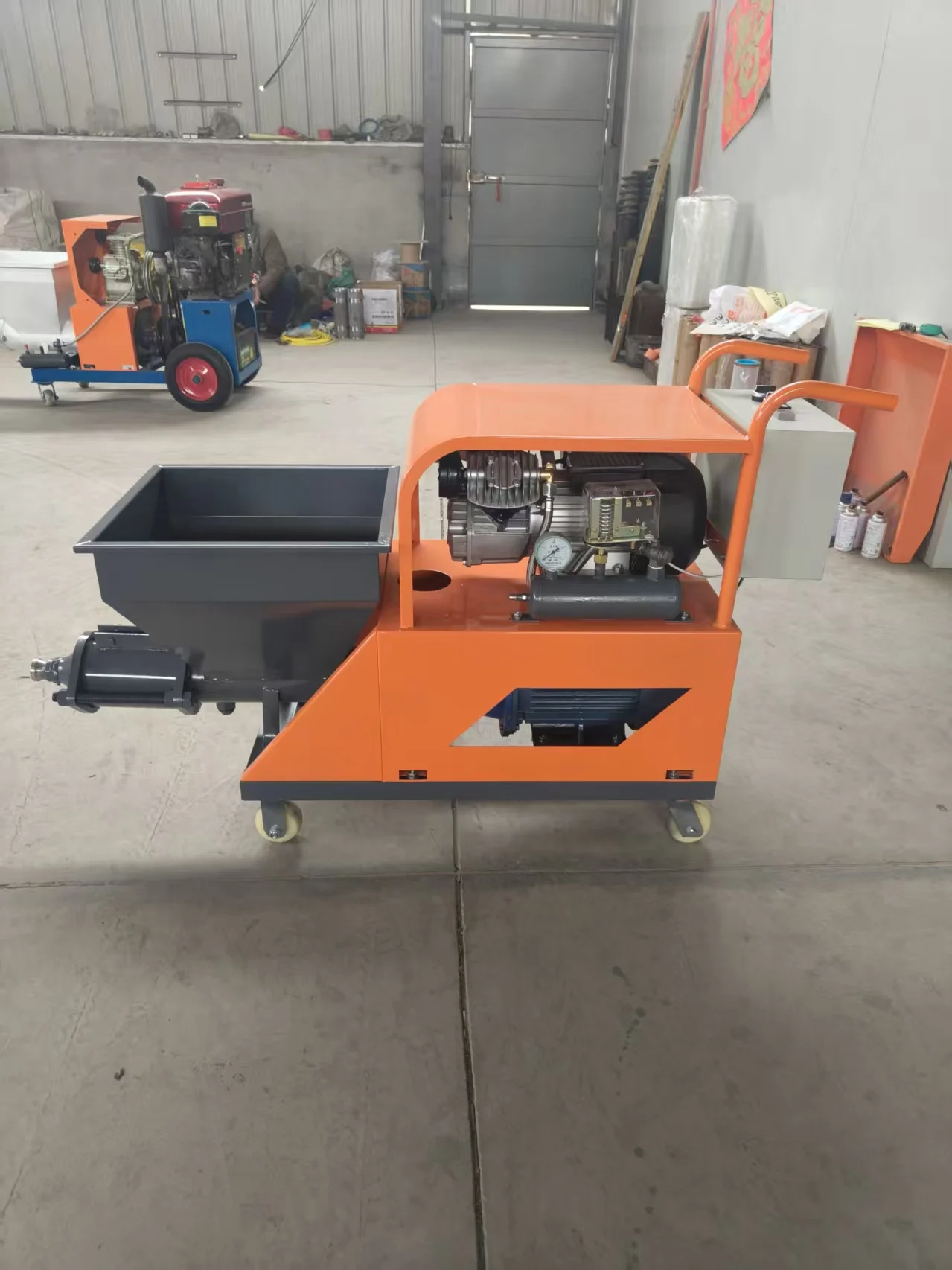 220V 380V Electric Portable 4kW Cement Plastering Mortar Spray Machine Model 311