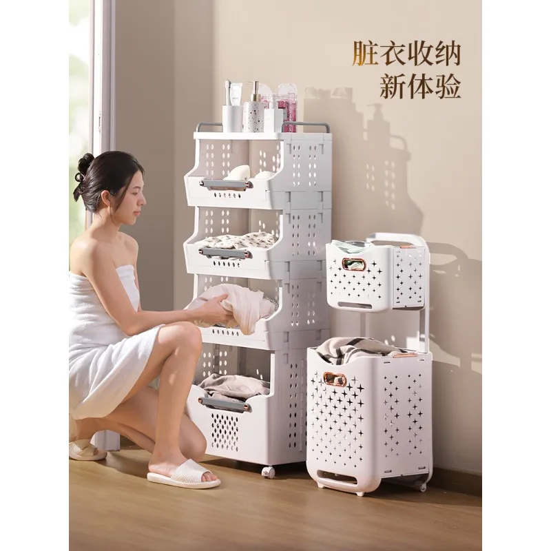 Foldable laundry basket, storage basket, household toilet, shelf, laundry basket, wall-hung bathroom, large capacity laundry bas