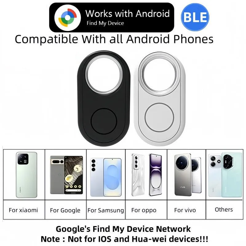 Android Air Tracker Tags Bluetooth Tracker Smart Tag Works with Google Find Hub APP Tracking Locator Device Item Finder for Keys