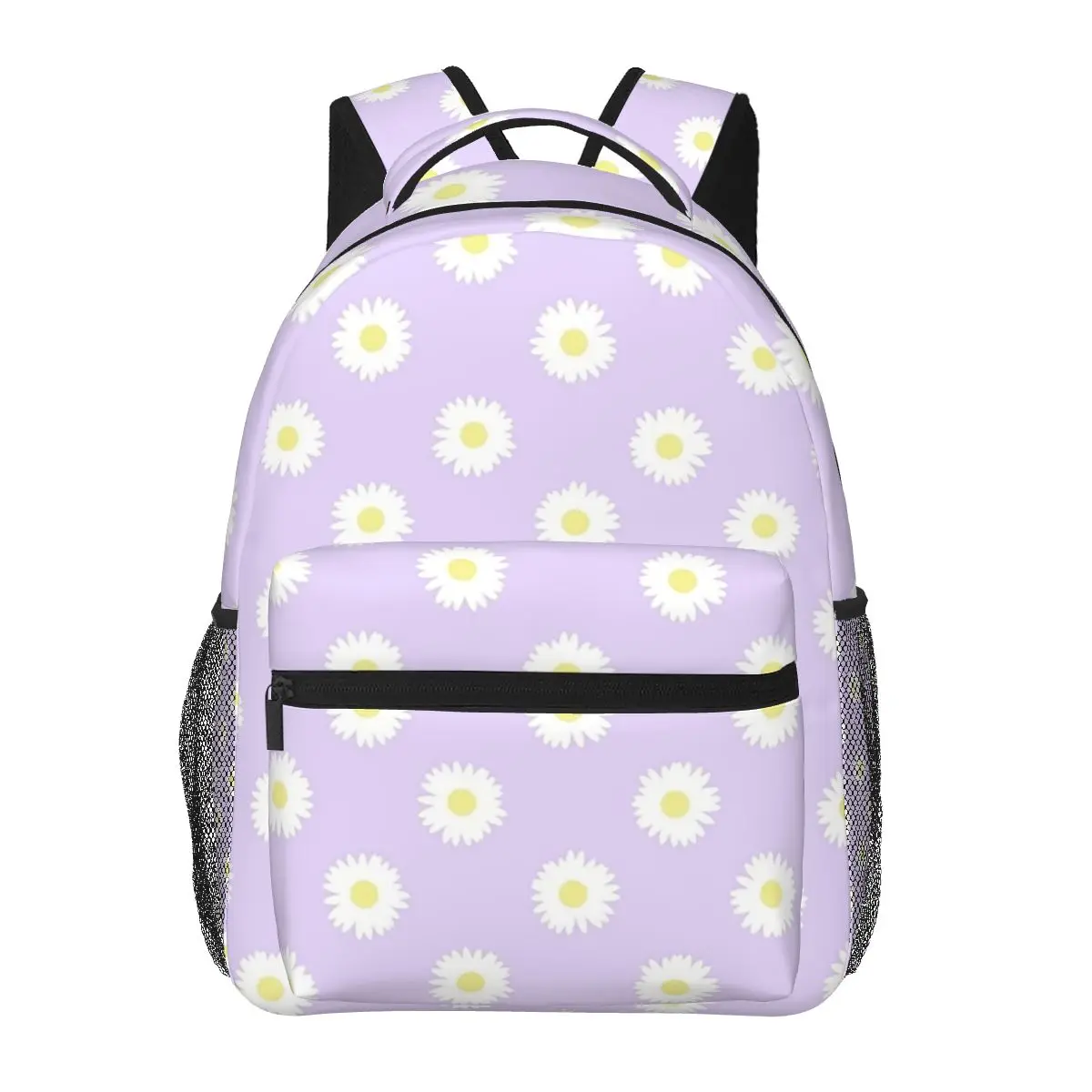 Daisy Purple Pastel Aesthetic Cute Daisies Flower Cottagecore Backpacks Boys Girls Bookbag School Bags Rucksack Shoulder Bag