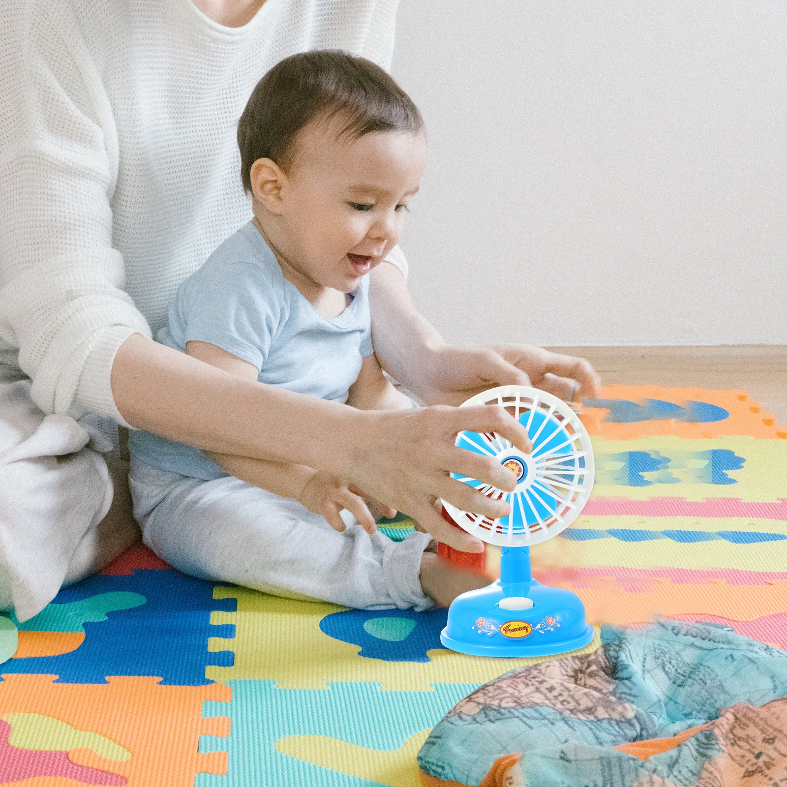 1 pçs simulado mini ventilador elétrico criativo educacional crianças rpg jogar casa aprendizagem precoce fornecimento simulado ventilador elétrico