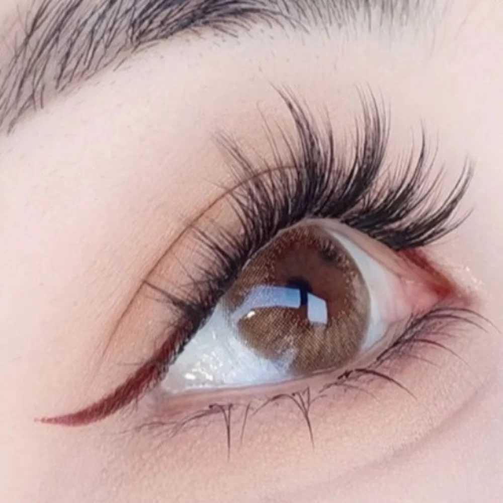 ขนตาปลอมแบบแยกส่วนผสมผสาน ความจุมาก ทรงปีกเฉียง งอนแบบ C ขนตาปลอมทรงดอกทานตะวัน หางนกยูง ติดทนนาน