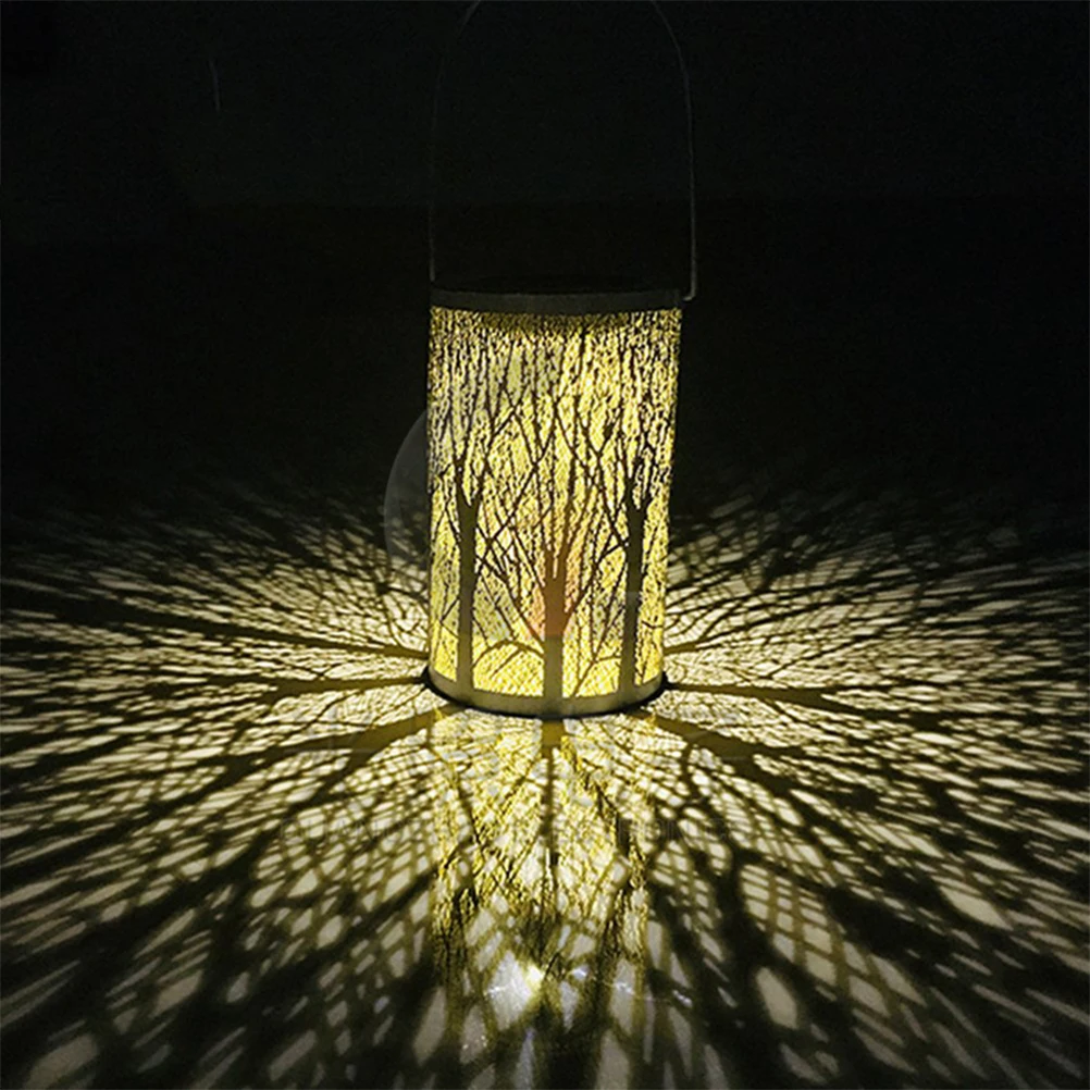 Lanterns Waterproof Decorative Outdoor Hanging LED Solar Lamp Garden Yard Lighting Pathway Retro Metal Design Solar Powered