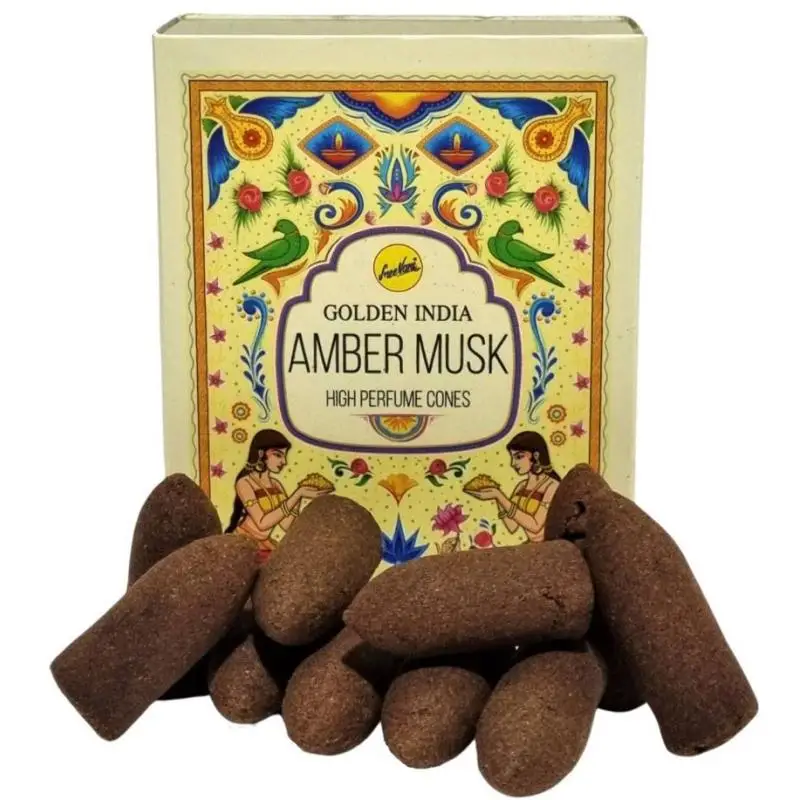 SreeVani Conos de Incienso de Reflujo India – Aromas Espirituales y Relajantes -Canela/Patchouli/India Darshan/Rosemary
