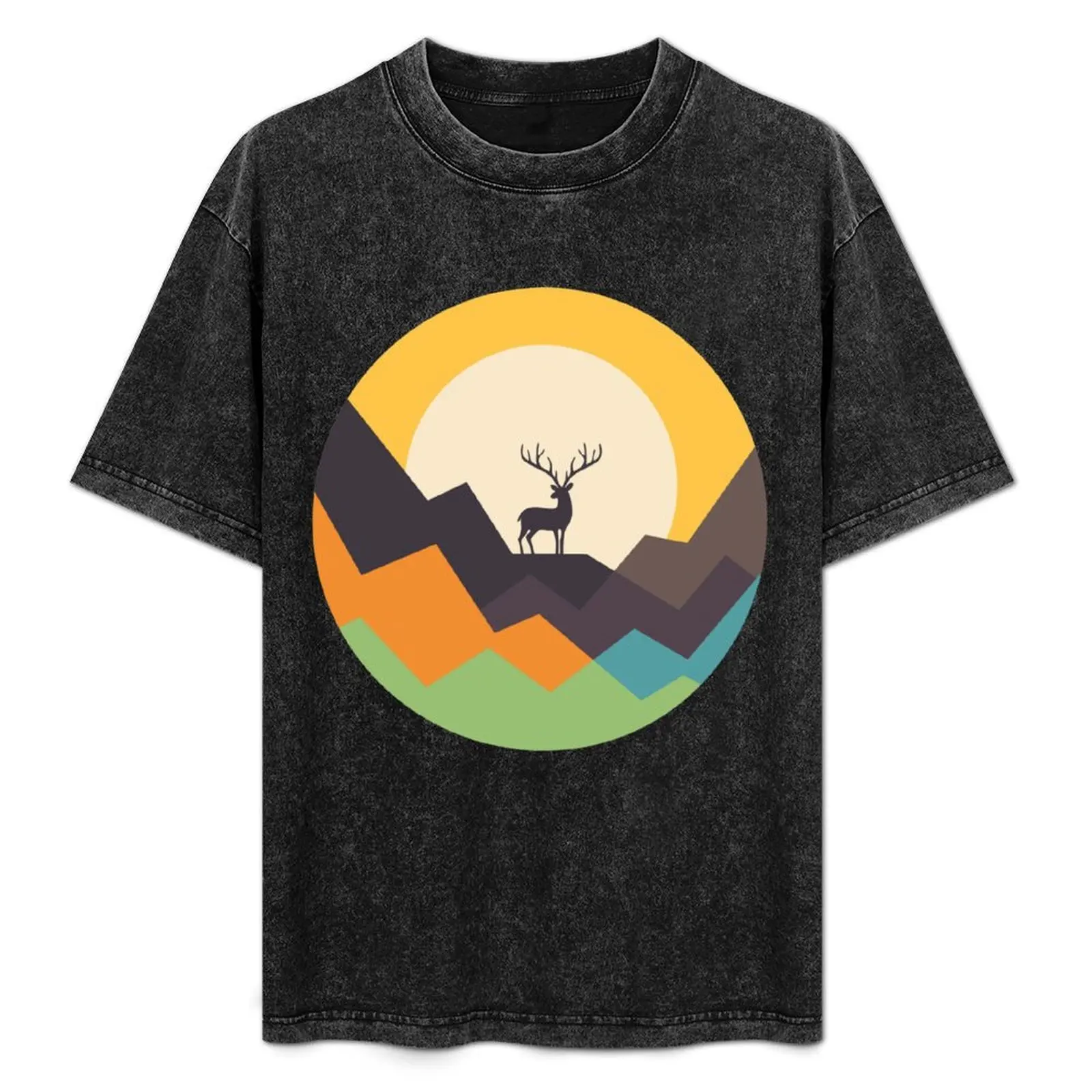 

Deer T-Shirt Classic Print Short Sleeve Shirt