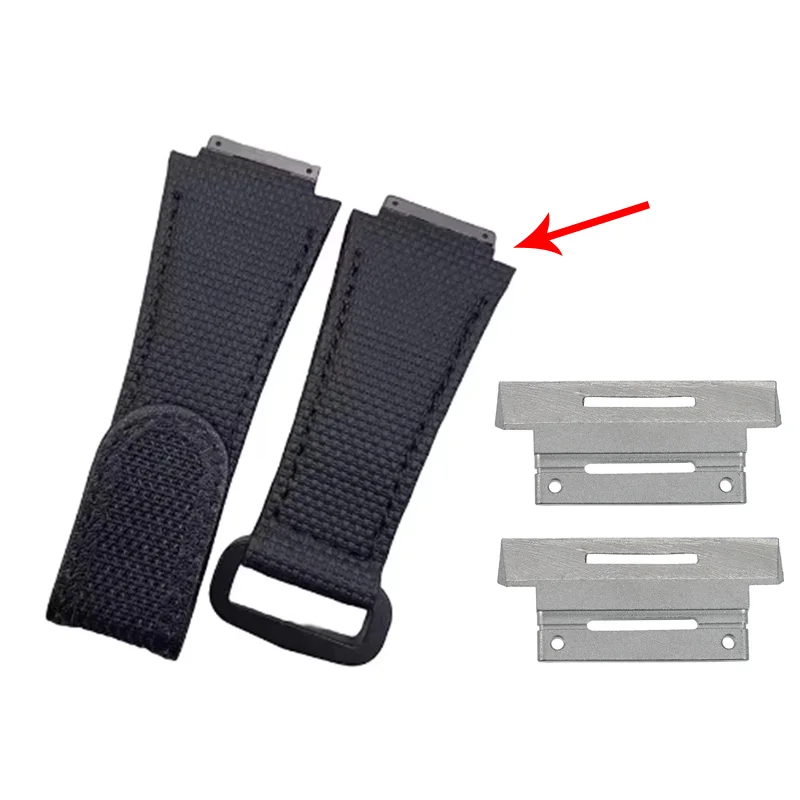 For Richard Mille Watch Lug Connector Stainless Steel Adapter Headpiece for Custom Rubber or nylon Strap Replacement Watch Parts