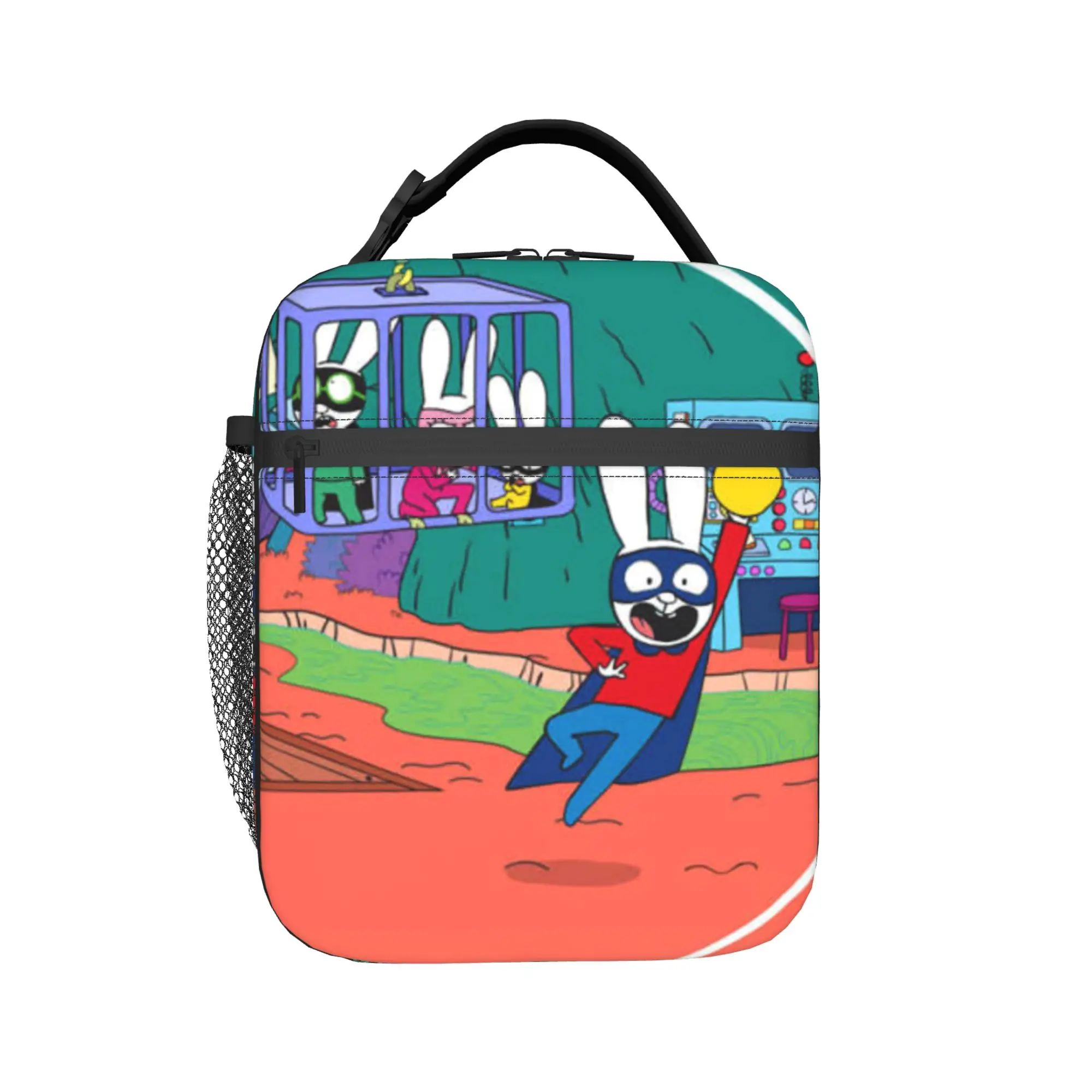 Simon Super Rabbit Insulated Lunch Bags for Men Women  Food Container Bags Portable Cooler Thermal Lunch Boxes For Picnic