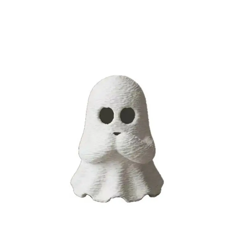 Fun Ghost Cat Dog Halloween Figurine 1/3Pcs Resin Statue for Living Room Party Porch Decor Spooky Holiday Gift