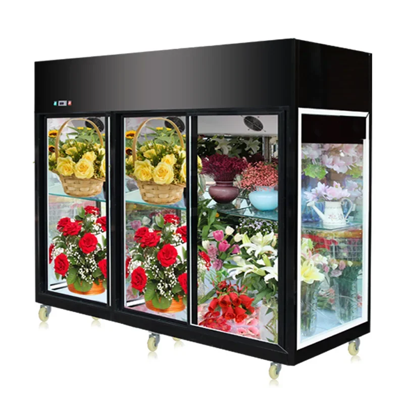 Commercial Flowers Fresh Keeping Refrigeration Flower Display Cooler Refrigerator Luxury Flower Shop Display Fridge