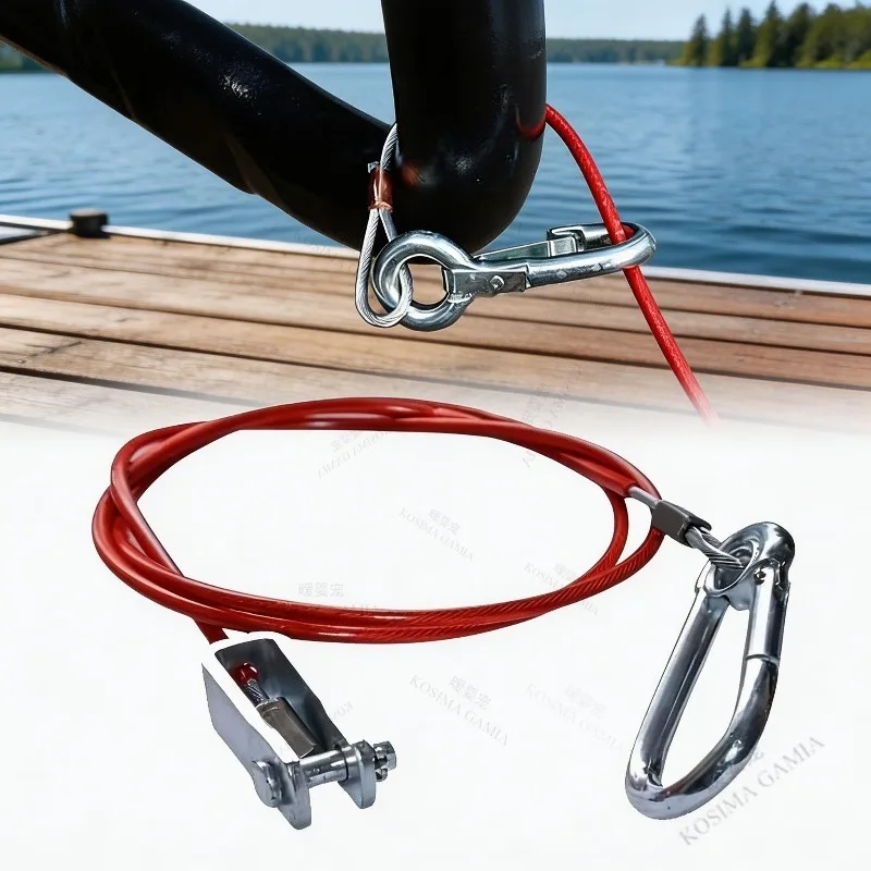 

Caravan Trailer Breakaway Rope Safety Cable Stainless Steel Brake Away Braked Hitch Accessories Parts Anti-Rust Heavy Duty