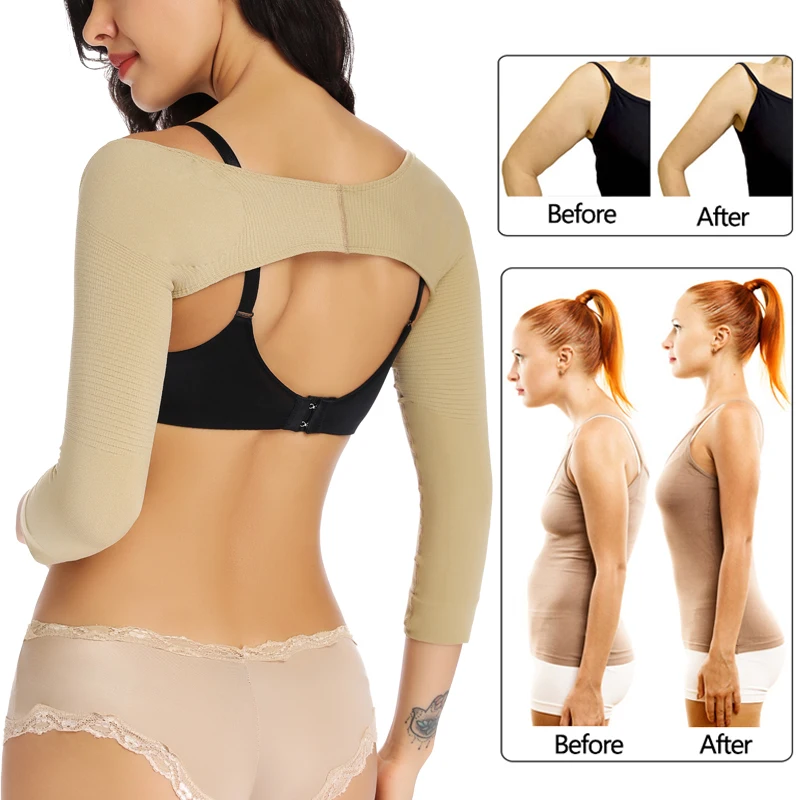 Upper Arm Shaping Shapewear with Back Support and Shoulder Correction Humpback Prevention Shapers