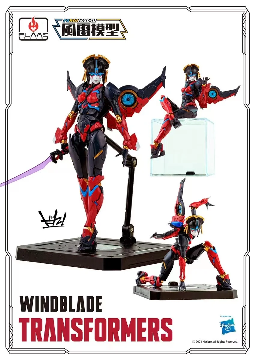 Original FLAMETOYS Furai Model WINDBLADE TRANSFORMERS Action Figure Assembling Toys PVC Anime Figures Collectible Model Toy