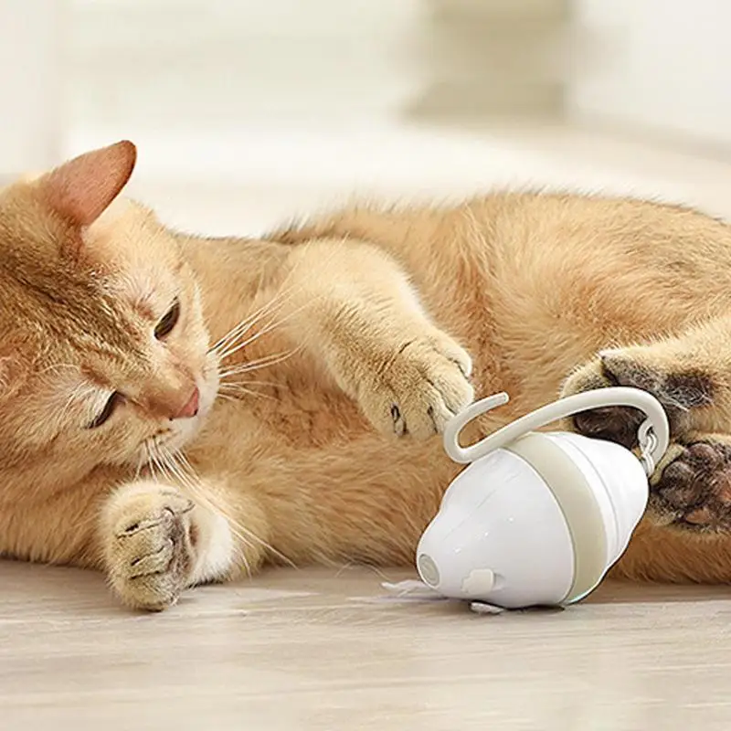 

Cat Rolling Toy Touch Motion Rolling Toy Interactive Cat Rolling Toy With Tail Automatic Moving Rolling Toy For Indoor Cats