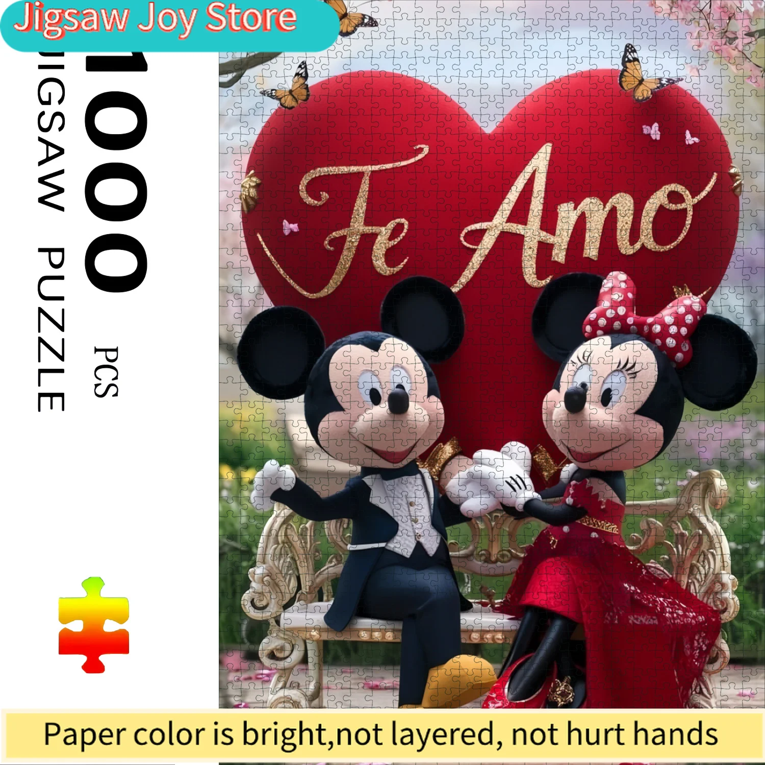 

Набор пазлов в коробке с романтическими узорами, сложные бумажные головоломки — большая интерактивная игра для взрослых