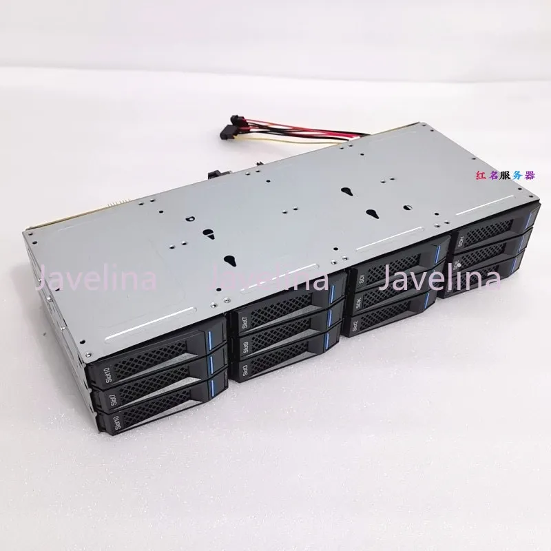 12 bay 3.5-inch hard drive cage, hot swappable 8087 interface D-type 4pin power supply SAS/SATA storage