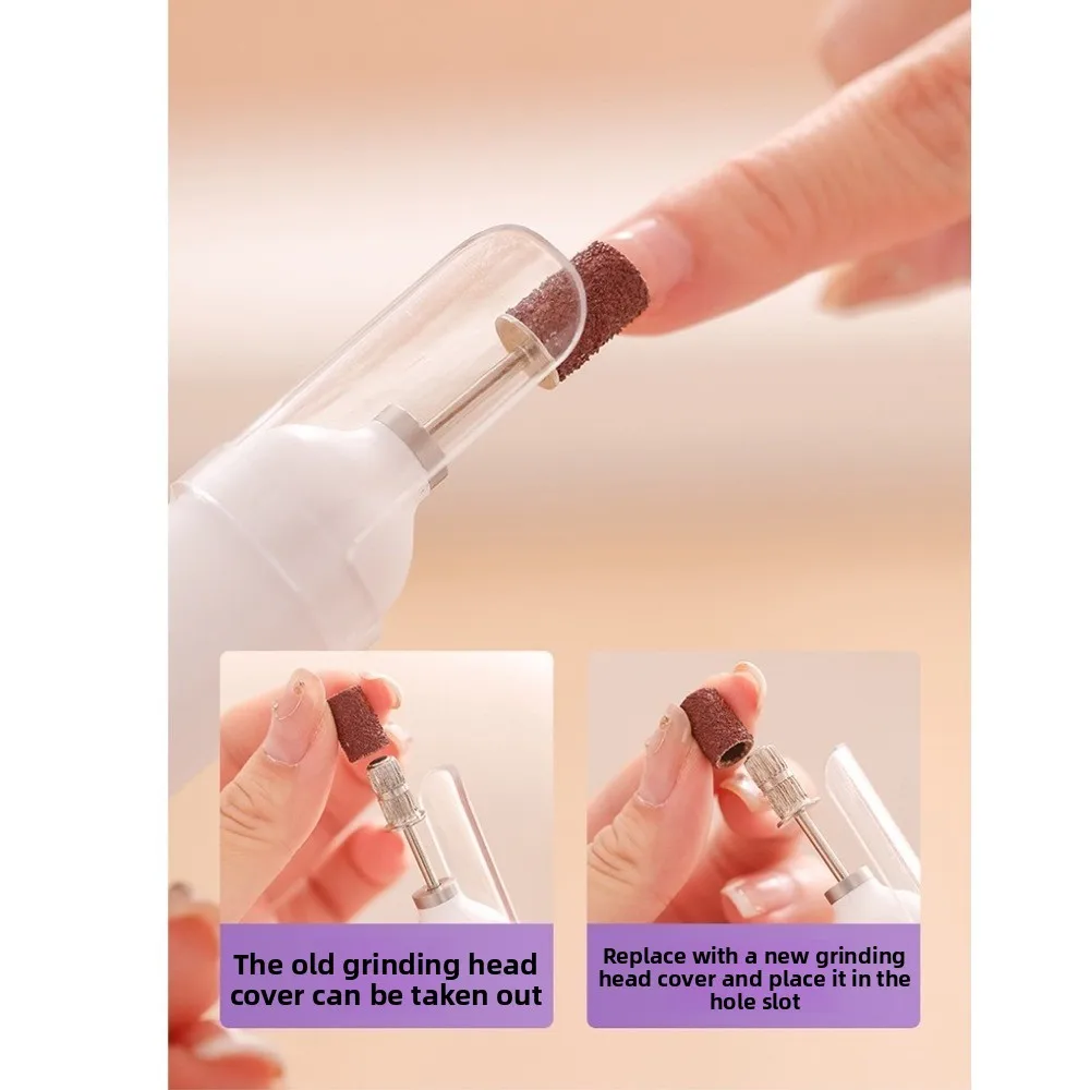 LCD-scherm Elektrische nagelboorset met 5 slijpkoppen USB-pennenstijl nageldroger Handheld draadloze oplaadbare nagelpolijstmachine