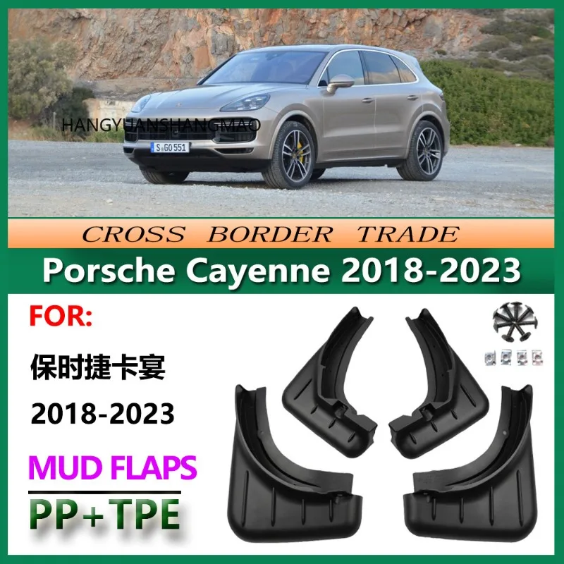 Garde-boue pour Porsche Cayenne 2018-2022, garde-boue anti-éclaboussures, accessoires de voiture, Auto Styline, 4 pièces