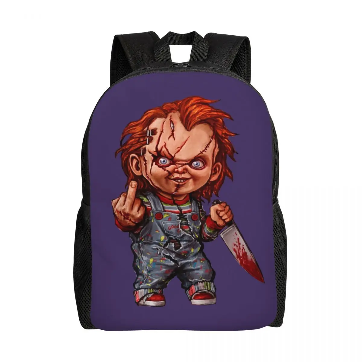 

Customized The Killer Doll Chucky Backpack Men Women Fashion Bookbag for School College Child's Play Horror Movie Bags