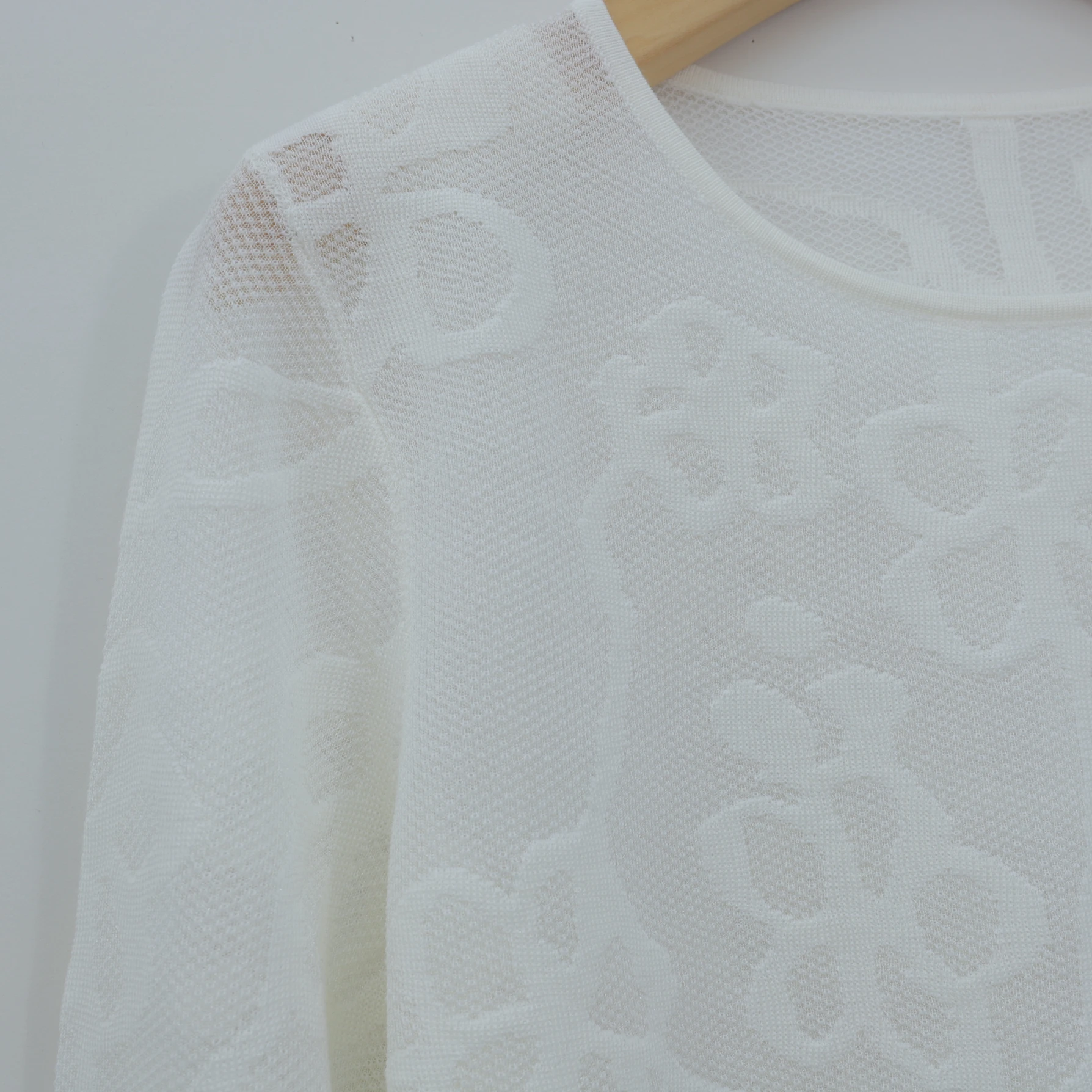 Yangzi lana pesada tejido largo Sve protección solar suéter con estampado de flores corte recto viaje Sle Color puro primavera