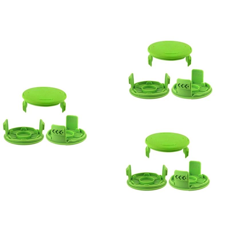 9Pack Replacement Spools Cap Covers Parts 3411546A-6 For Greenworks 21332 21342 24 Volt 40V 80V Cordless Weed Eater