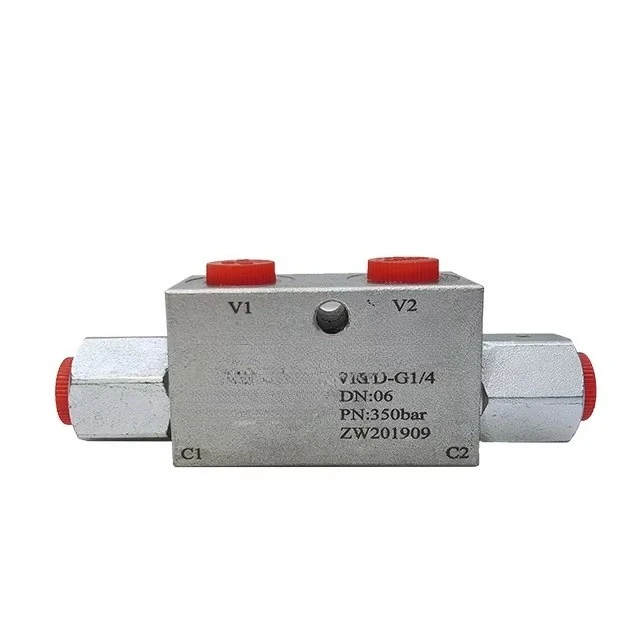 قفل هيدروليكي G1/4 G3/8 صمام للجرار ماكينة بتحكم رقمي بالكمبيوتر صمام فحص مزدوج يعمل بالطيار الهيدروليكي