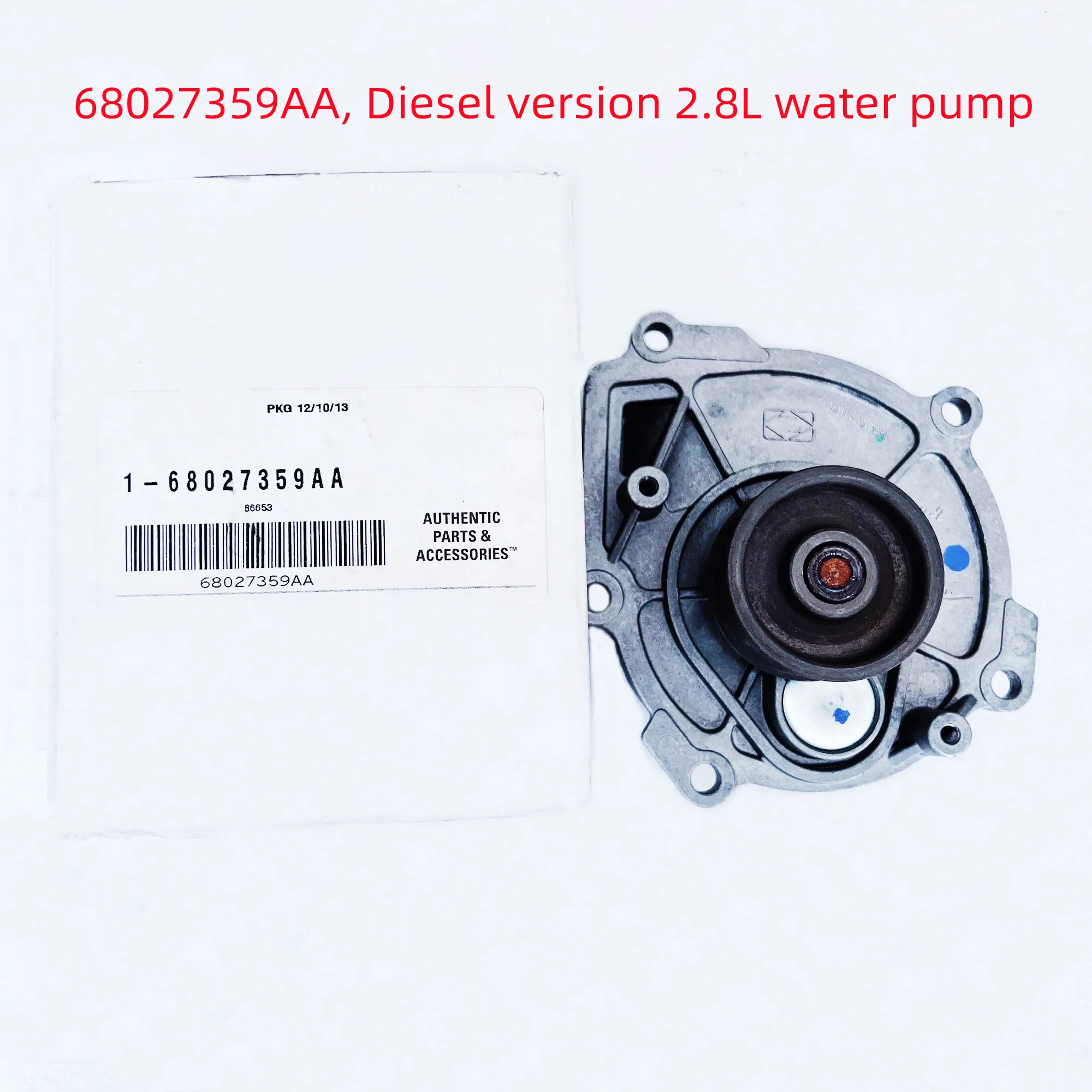 Original 2.8-liter Diesel Version Water Pump, 68027359AA, Suitable For: Wrangler JK, Freedom KK, City RV RT, 2007-2018