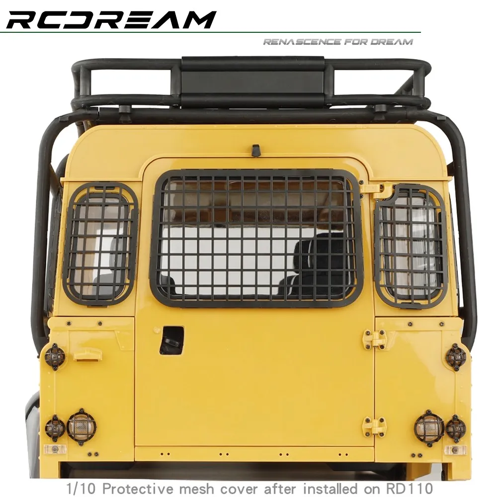 RCDream 1-10 Tampa redonda da luz traseira Rede protetora de malha de luz redonda TRX4 D90 RD110 R041-A