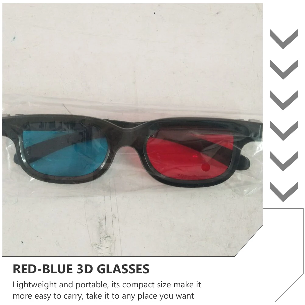 

20pcs Glasses Disposable Cinema Movie Viewing Red Blue Plastic Frames Video Spectacles Video Glasses Costume Accessory