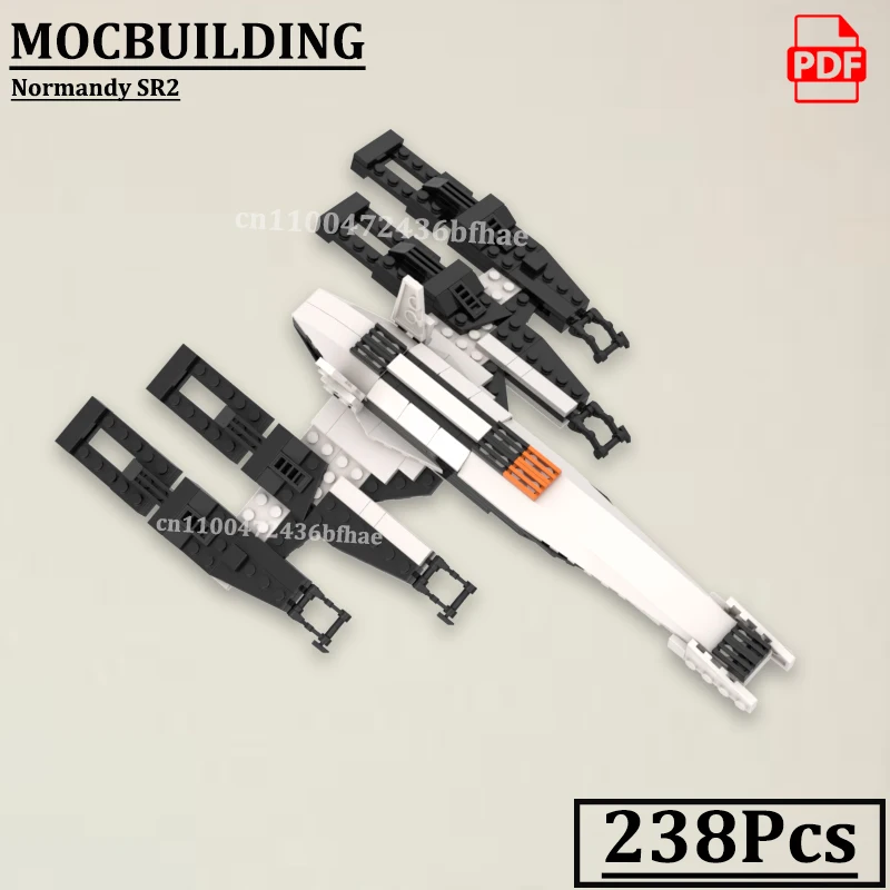 Bloques de Construcción Normandy-SR2, Modelo MOCBUILDING, Bloques de Nave Espacial con Efecto M-Mass, Juguetes de Construcción, Regalo