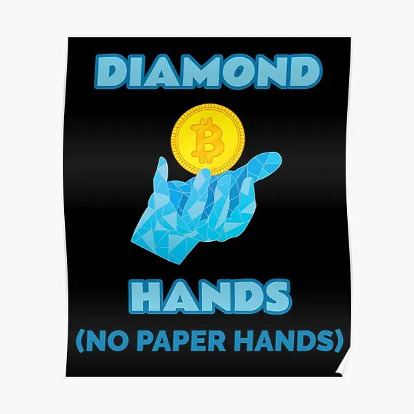 Diamond Hands No Paper Hands Design  Poster Art Funny Picture Home Mural Room Modern Vintage Print Painting Decoration No Frame