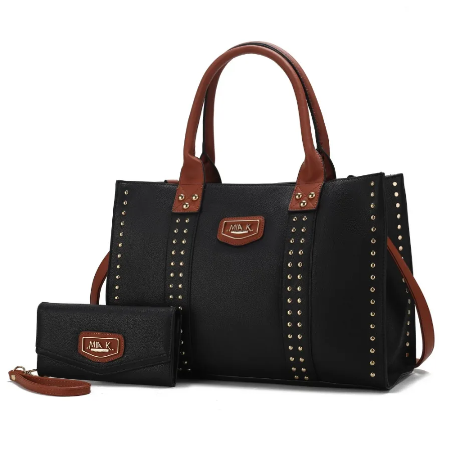 

MKF Collection Davina Tote Handbag Vegan Leather Crossover Womens Purse