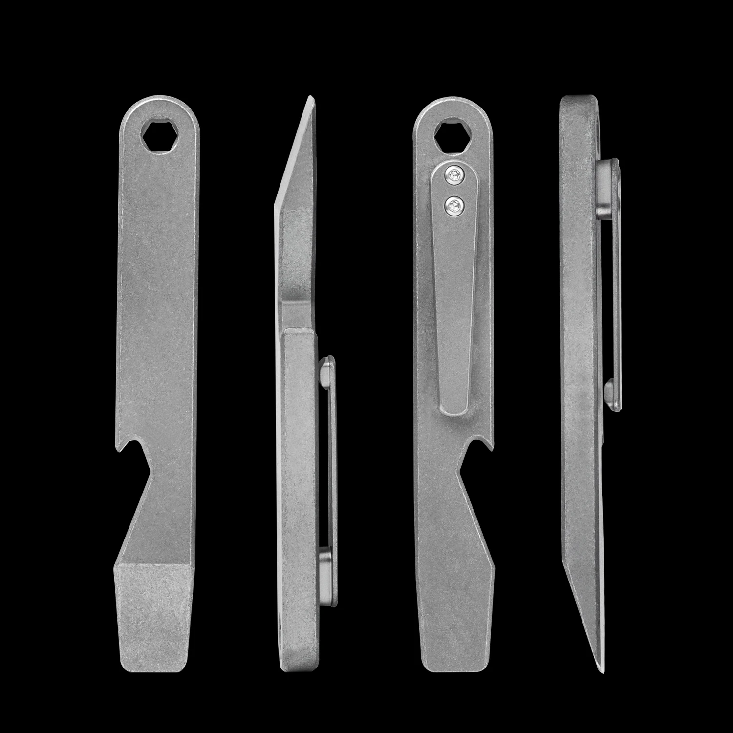 Titanium Alloy Crowbar Multifunctional EDC Tool Portable Bottle Opener Outdoor Camping Pry Cover Handle With Pen Clip