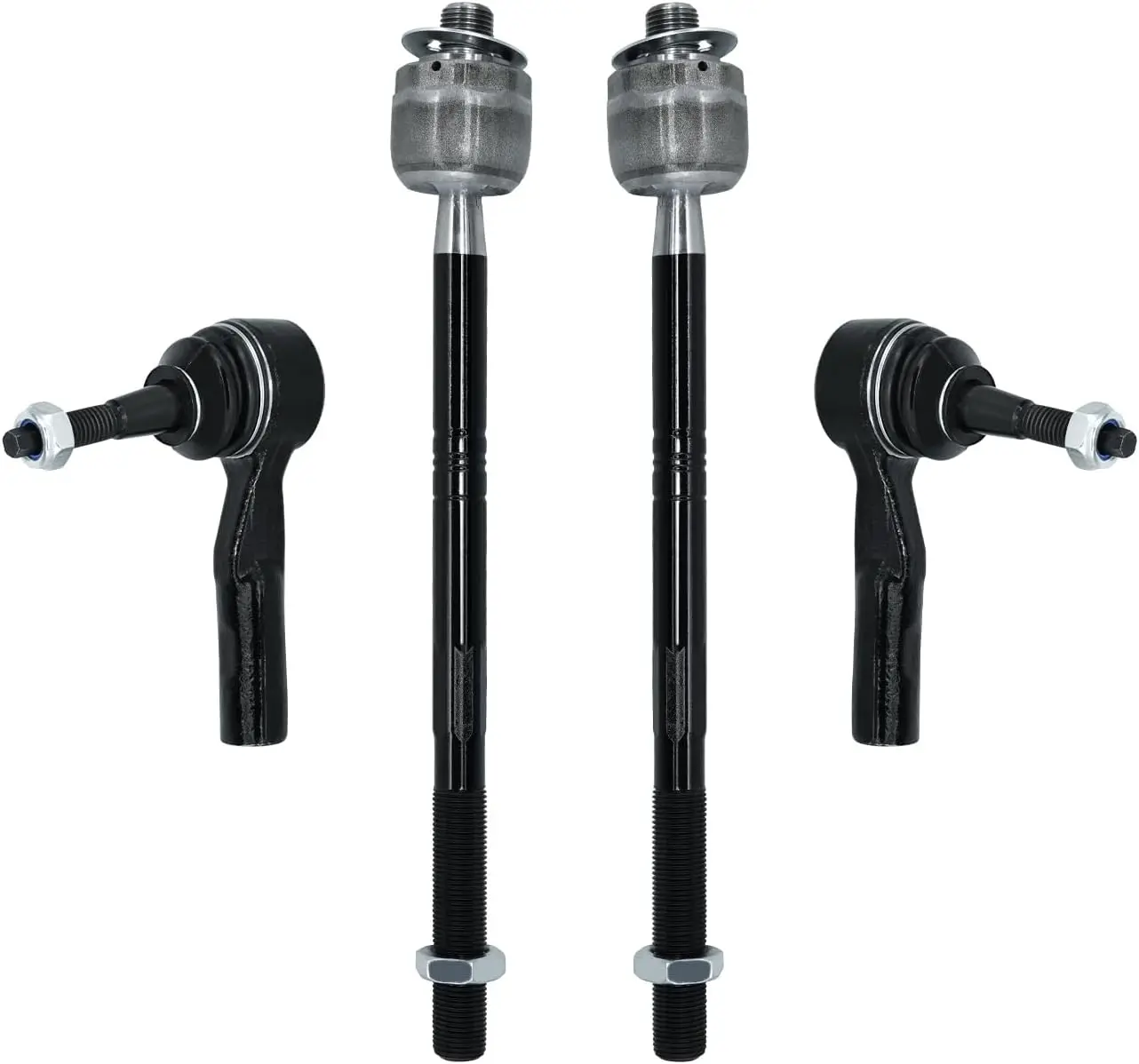 Svenubee 4Pcs Front Inner Outer Tie Rod Set for 11-15 Chevrolet Cruze Malibu 14-19 Impala 11-17 Buick Lacrosse Verano Regal