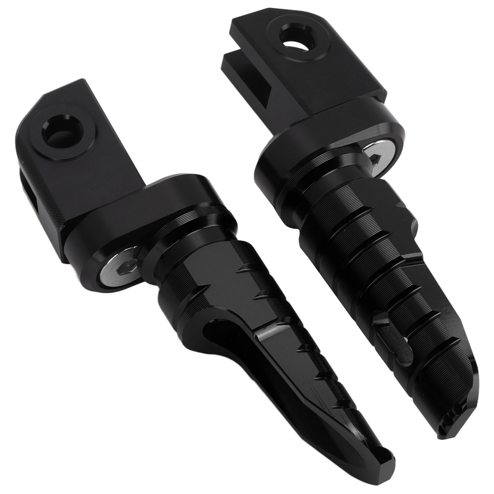 2pcs Motorcycle Front Foot Pegs CNC Aluminium Alloy Footrest Replacement for Aprilia RS660 RSV4 Tuono 660 V4 1100Black