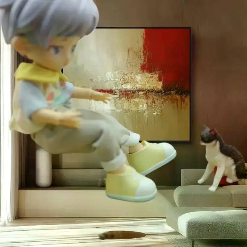 Simulation Mini Plastic Chairs; Five-Piece Dollhouse Furniture Set; Small Stool Models; 1/12 Scale Pretend Play Toy for Kids.