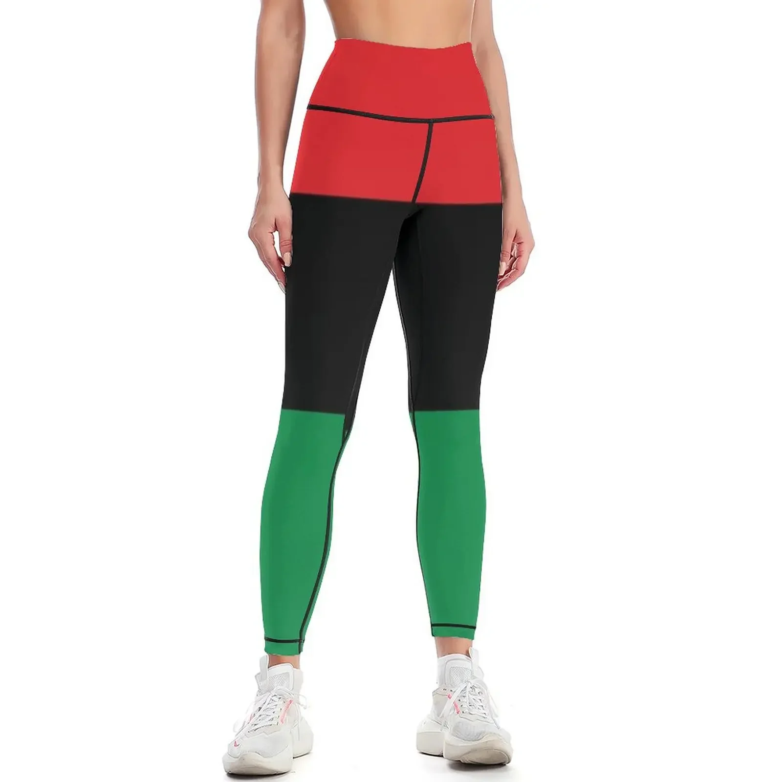 

Pan African Flag T-Shirt - UNIA Flag Sticker - Afro American Flag Leggings sports for Women's tights Womens Leggings