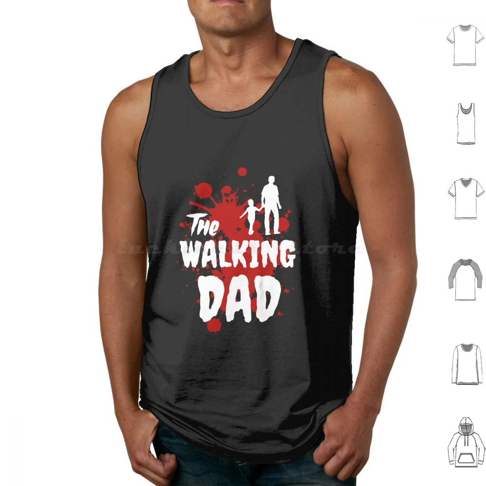 The Walking Dad Tank Tops Print Cotton Family Mother Father Mothers Day Fathers Day Grandma Grandmom Grandpa Funny Animal