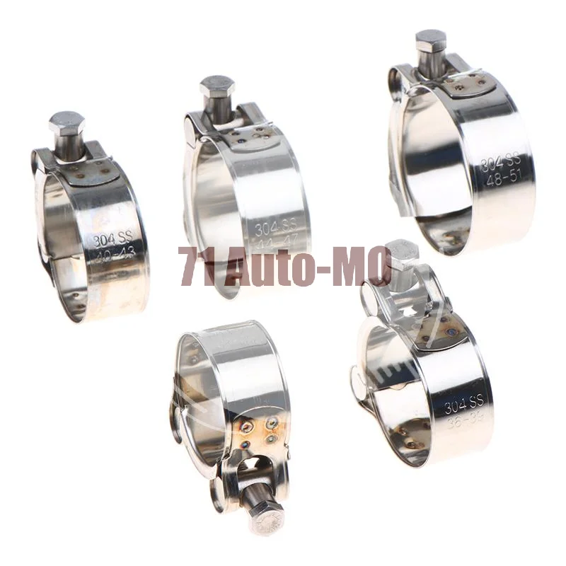 304 Stainless Steel Adjustable Hose Clamp 1Pc Heavy Duty Tube Fastener for Water Air Exhaust Pipes Automotive Maintenance