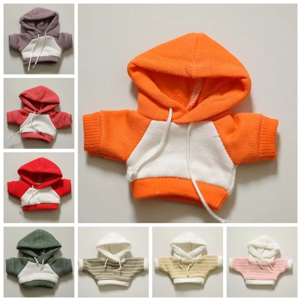 Cotton Doll Clothes Undershirt Solid Color Hoodie 12cm Plush Doll Clothes High Quality Sweater No Attributes Doll Clothes