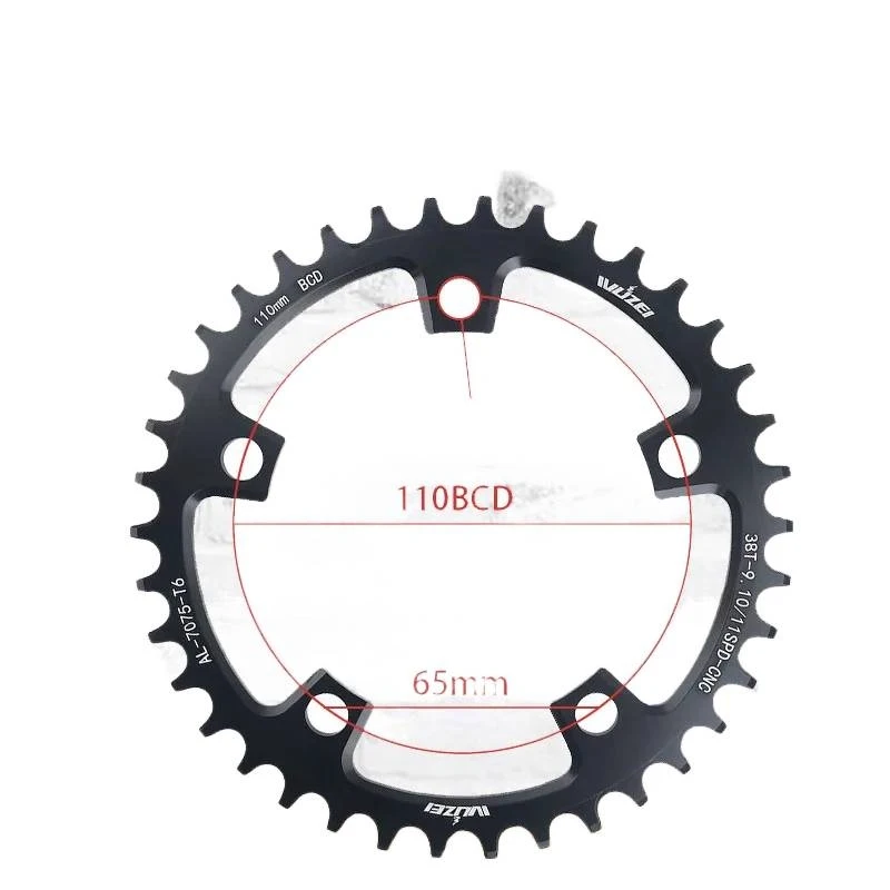 AliExpress NONE Chain Ring 110bcd 5 Bolt Narrow Wide Star Bcd110 36 Tooth 36t 38t 52t 58t Single Chainring For Pixie Pist Road Bike Chainring
