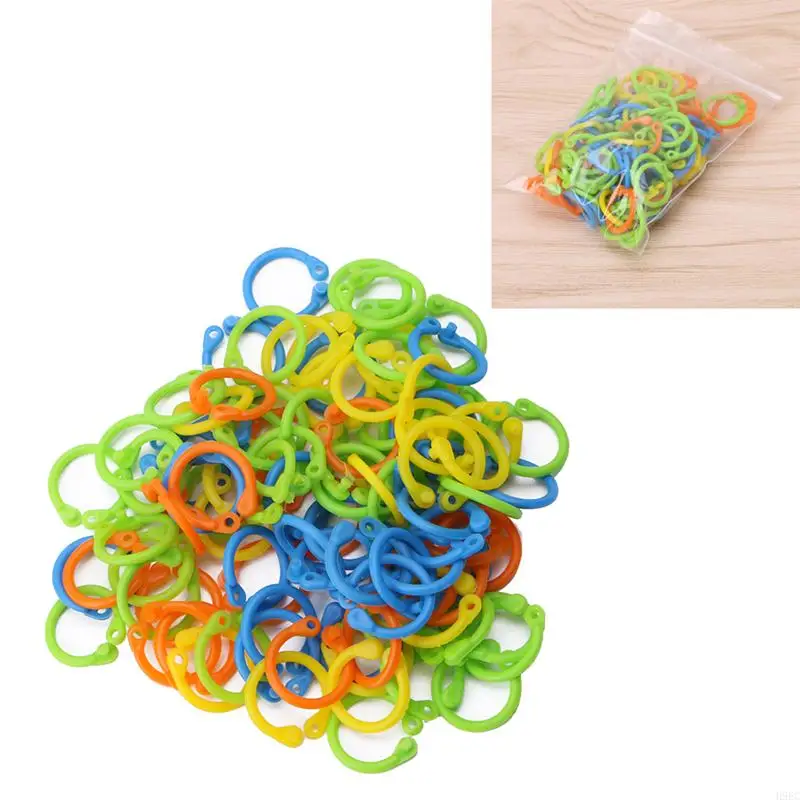 H9EC 100PCS Kolorowe markery ściegów dzianinowych