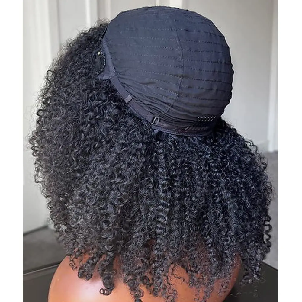 شعر مستعار أفريقي كينكي على شكل حرف V للنساء ، شعر بشري مجعد ، آلة كاملة الصنع ، شعر ريمي ، 10-24 بوصة #3