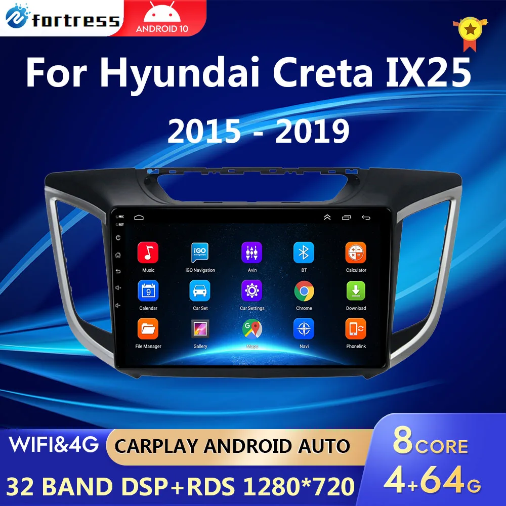 

Android 11 Car Radio for Hyundai Creta Ix25 2015 2017 2019 2 Din Multimedia Player Navigation GPS Carplay Stereo DVD 2din auto